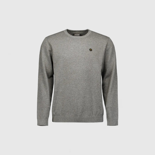 N2180-102 No Excess Knitwear Pullover Crewneck 2 Coloured Melange Grey Melange / Grijs
