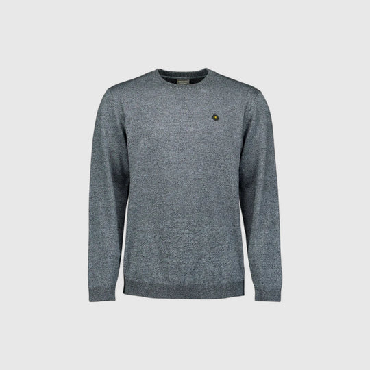 N2180-138 No Excess Knitwear Pullover Crewneck 2 Coloured Melange Busty Blue / Blauw
