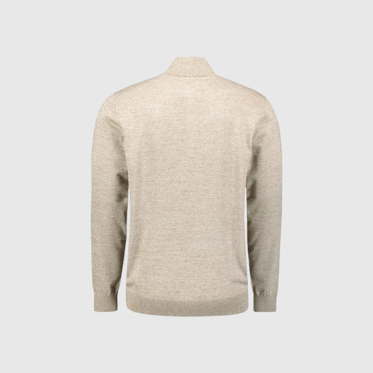 N2185-015 No Excess Pullover Half Zipper 2 Coloured Melange Sand