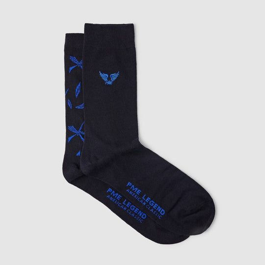 PAC2408920-5281 PME Legend Cotton Blend Socks 2-Pack Salute / Donkerblauw