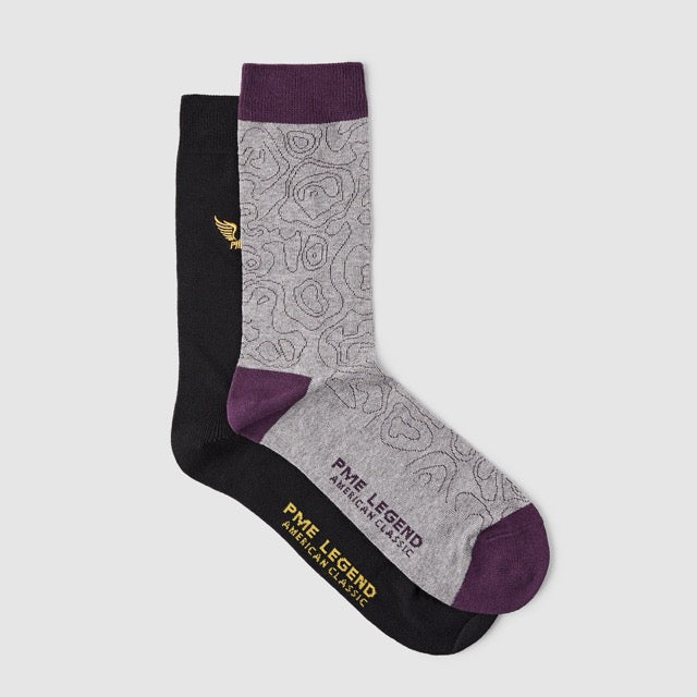 PAC2408920-960 PME Legend Cotton Blend Socks 2-Pack Grey Mel / Grijs