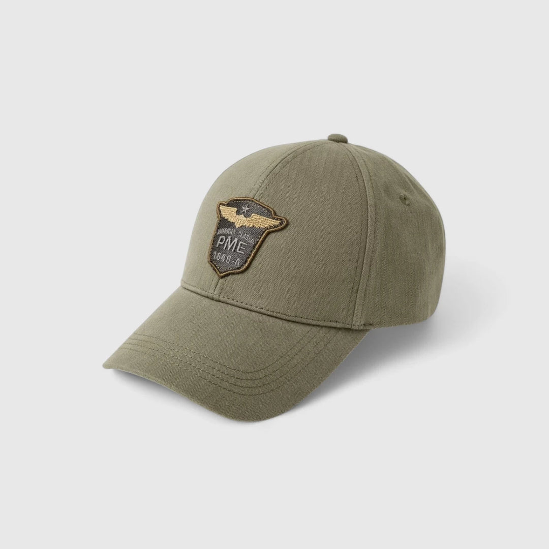 PAC2508903-6416 PME Legend Cap Cotton With Badges Olive Night / Groen