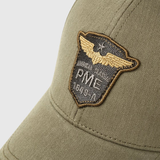 PAC2508903-6416 PME Legend Cap Cotton With Badges Olive Night / Groen