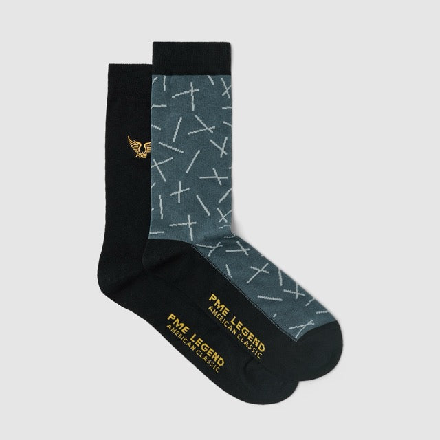  PAC2508920-5125 PME Legend Cotton Blend Socks 2-Pack Stargazer / Blauw