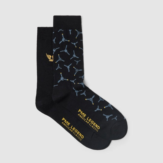 PAC2508920-5281 PME Legend Cotton Blend Socks 2-Pack Salute / Donkerblauw