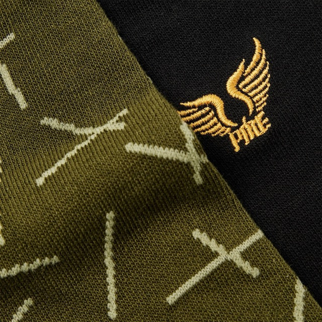 PAC2508920-6416 PME Legend Cotton Blend Socks 2-Pack Olive Night / Groen