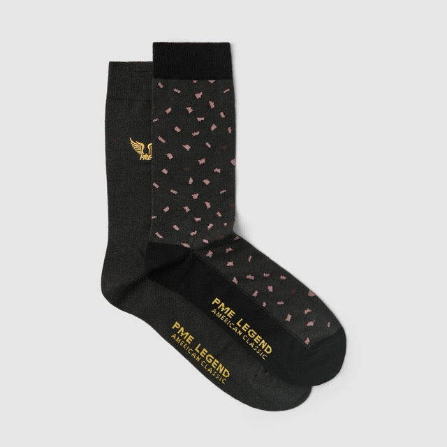 PAC2508920-8039 PME Legend Cotton Blend Socks 2-Pack Beluga / Groen