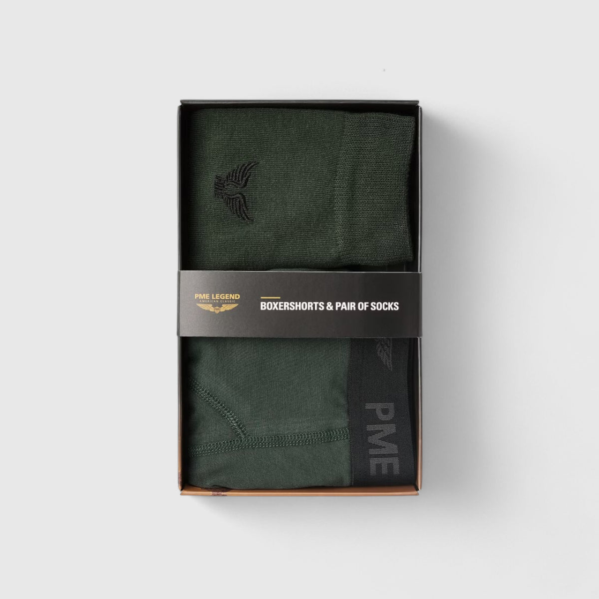 PBX2510604-6027 PME Legend Cadeauset Boxershorts & Sokken Darkest Spruce / Groen