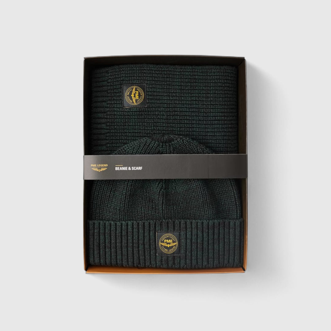 PBX2510912-6027 PME Legend Cadeauset Beanie & Sjaal Darkest Spruce / Groen
