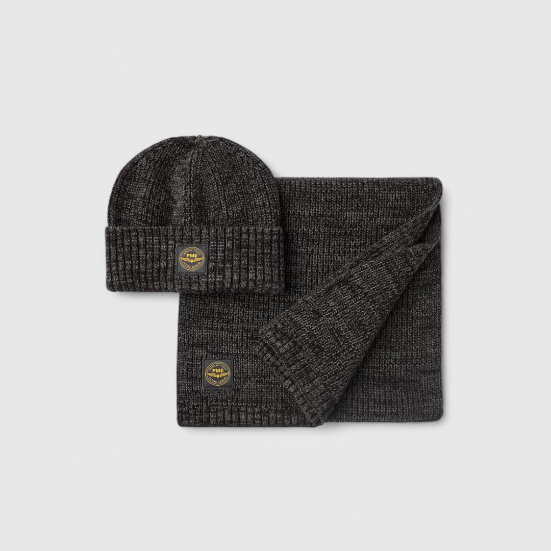 PBX2510912-999 PME Legend Cadeauset Beanie & Sjaal Black / Zwart