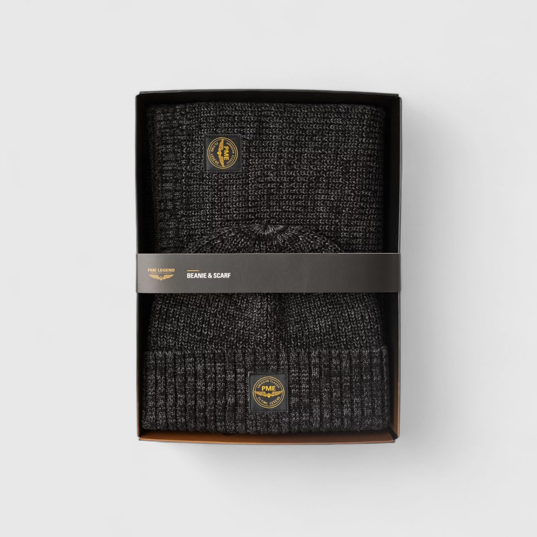 PBX2510912-999 PME Legend Cadeauset Beanie & Sjaal Black / Zwart