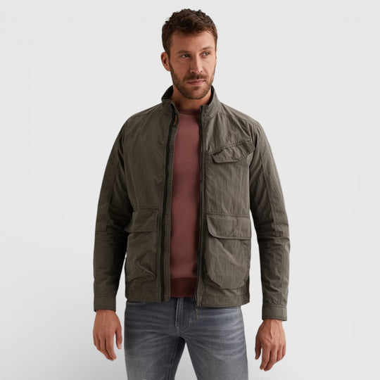 PJA2602107-8039 PME Legend UTILITY CARGO Jacket Beluga / Groen Grijs