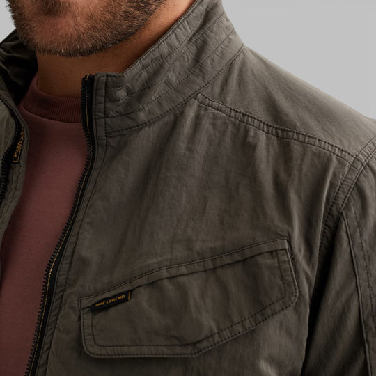 PJA2602107-8039 PME Legend UTILITY CARGO Jacket Beluga / Groen Grijs