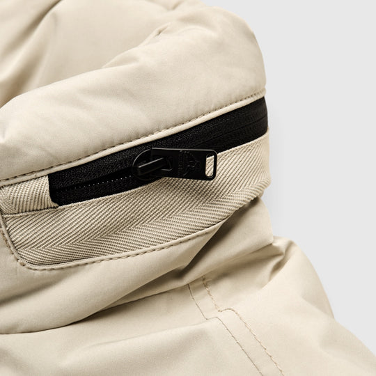 PME Legend Havil-Sky bomberjack in Castle Wall Beige, afwerkingsdetail, PJA2608124-6412