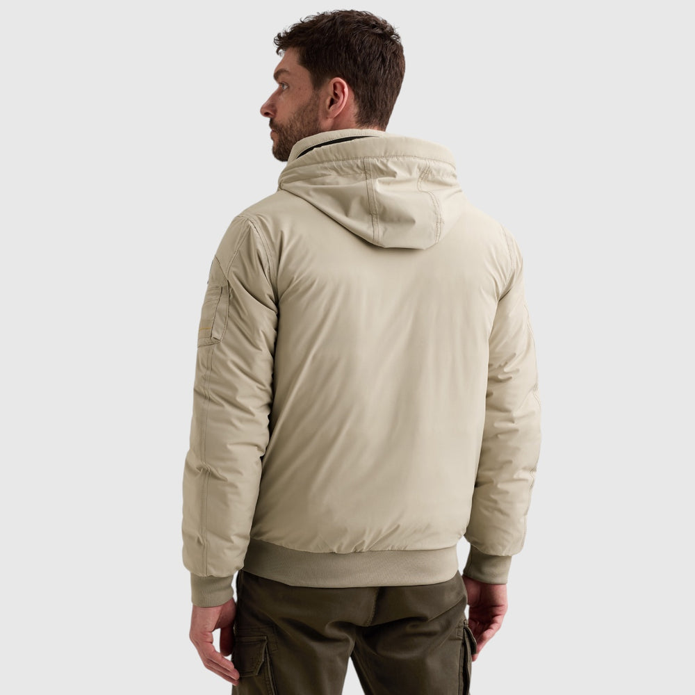 PME Legend Havil-Sky bomberjack in Castle Wall Beige, achteraanzicht, PJA2608124-6412