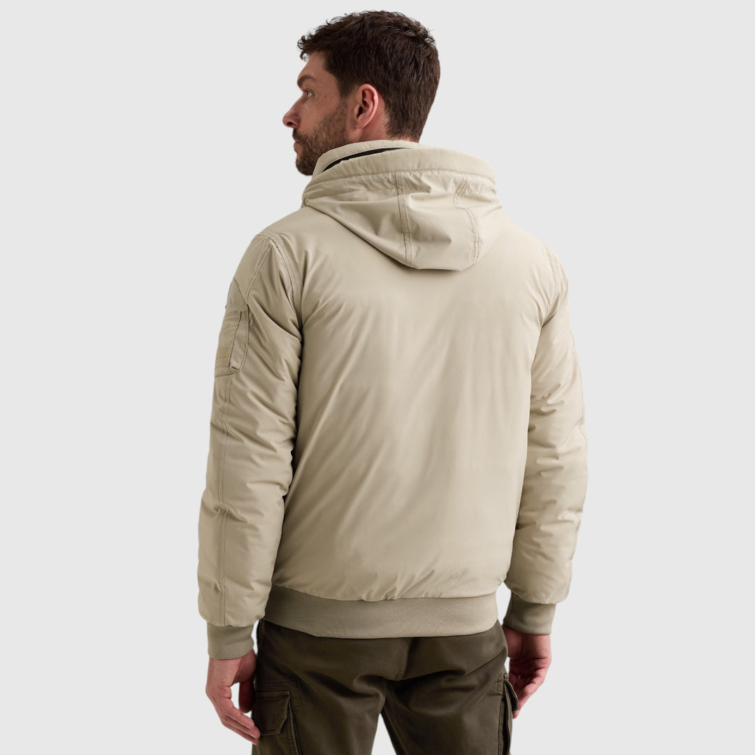 PME Legend Havil-Sky bomberjack in Castle Wall Beige, achteraanzicht, PJA2608124-6412