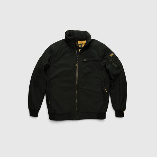 PME Legend Havil-Sky bomberjack in Moonless Night Zwart, pasvorm op model, PJA2608124-9067
