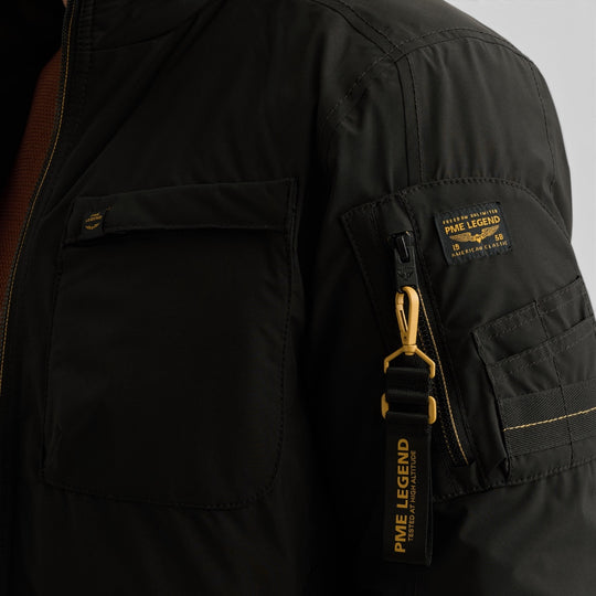 PME Legend Havil-Sky bomberjack in Moonless Night Zwart, zak en afwerking, PJA2608124-9067