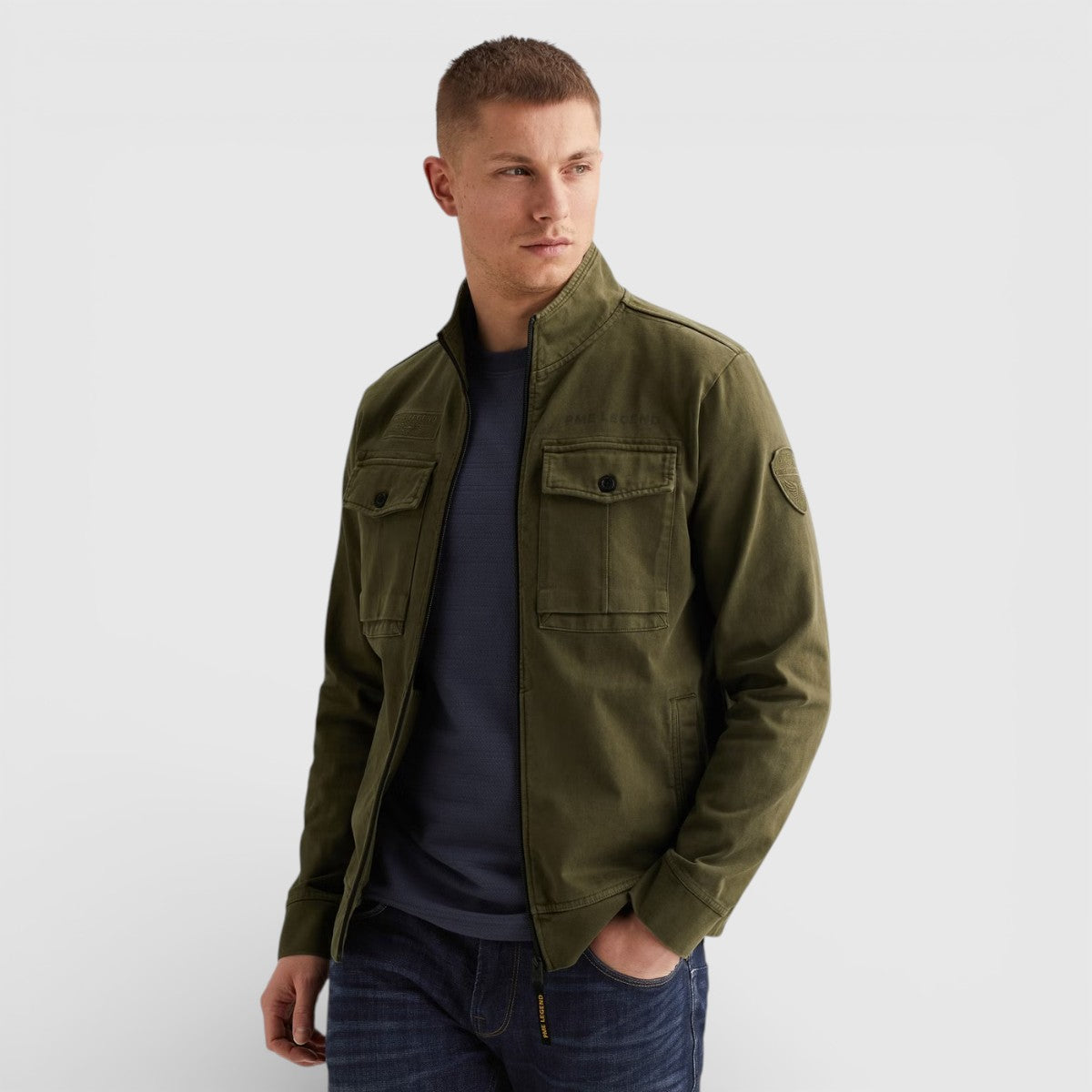 PJH2602479-6415 PME Legend Zip Jacket Open End Jersey Hybrid Ivy Green / Groen