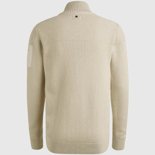 PKC2509356-7013 PME Legend knitwear Zip Jacket Cotton Structure Bone White / Wit