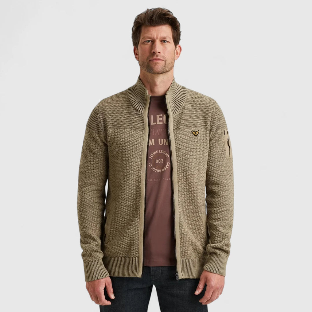 PKC2509356-8011 PME Legend knitwear Zip Jacket Cotton Structur