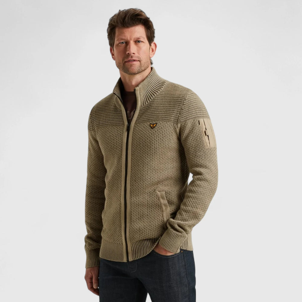 PKC2509356-8011 PME Legend knitwear Zip Jacket Cotton Structur