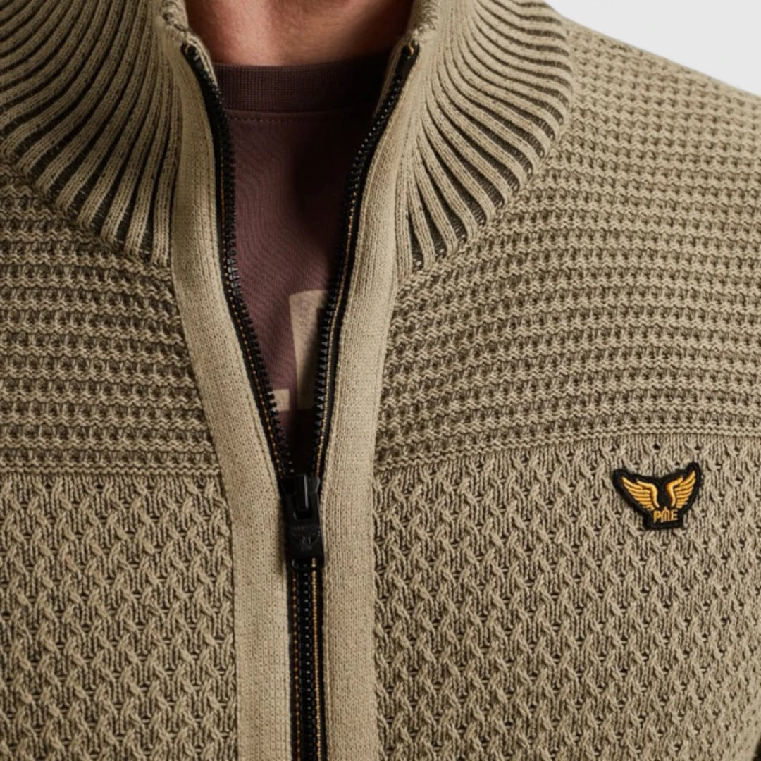 PME Legend knitwear Zip Jacket Cotton Structure