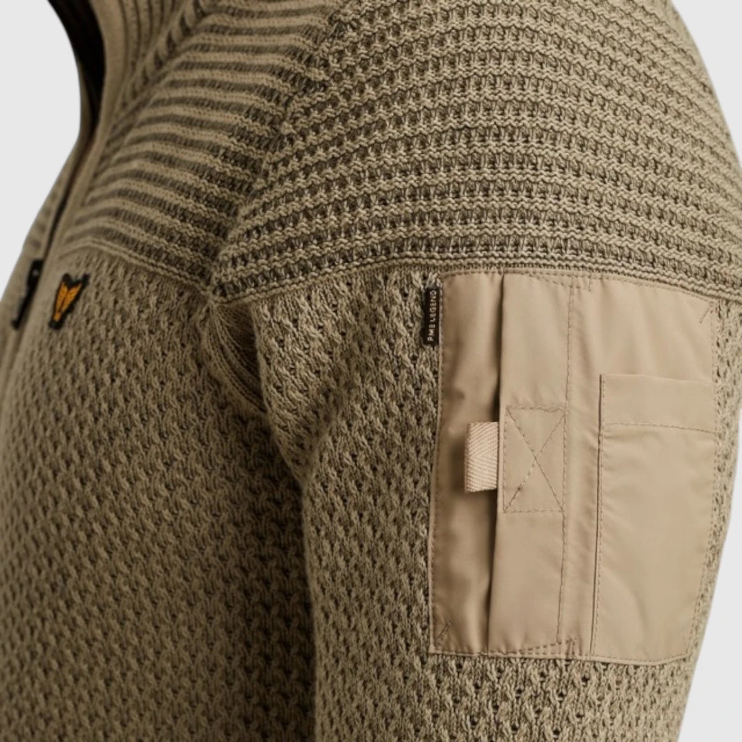 PME Legend knitwear Zip Jacket Cotton Structure