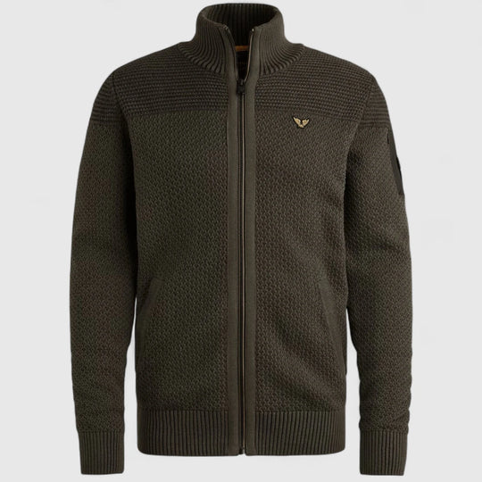 PKC2509356-8039 PME Legend knitwear Zip Jacket Cotton Structure Beluga / Grijs