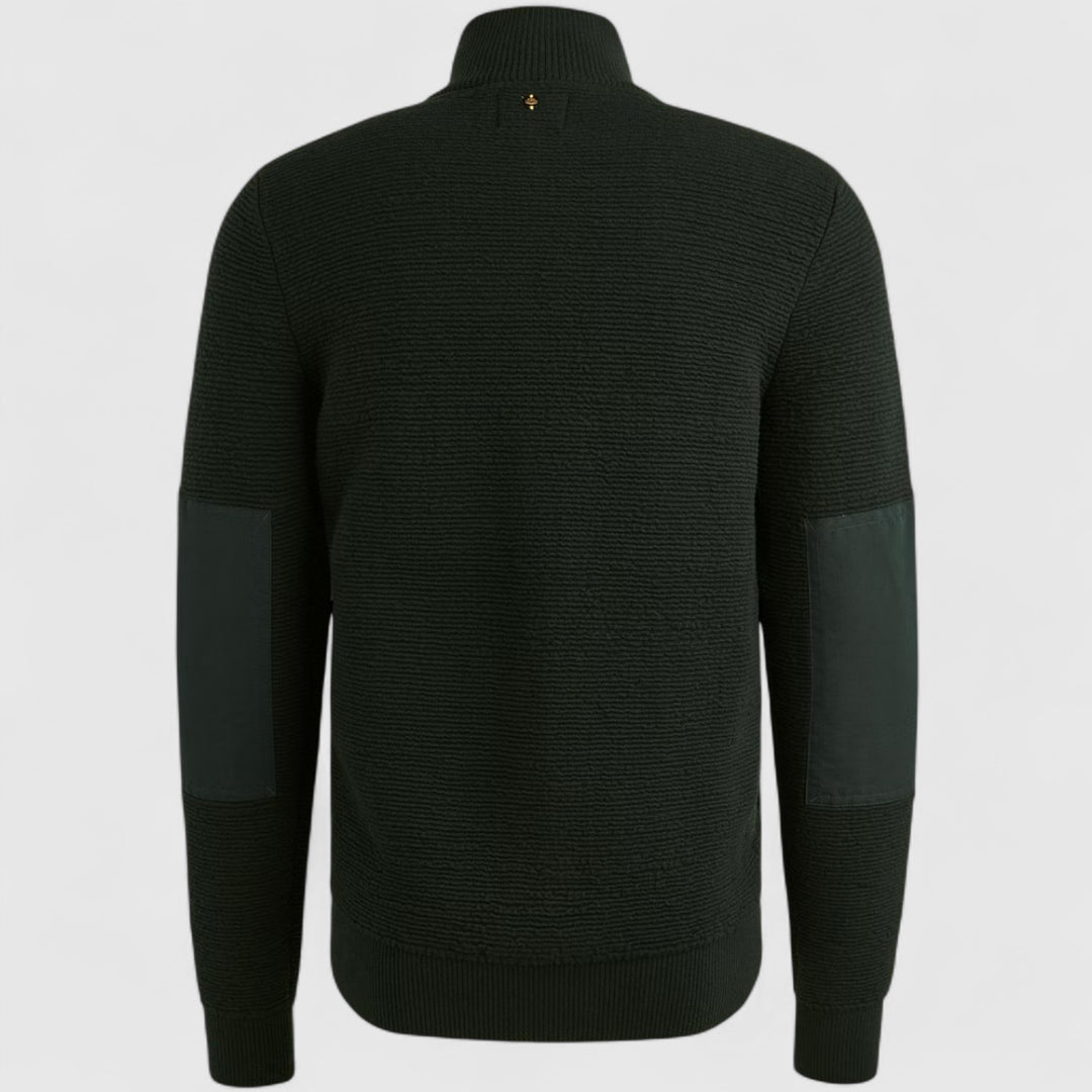 PKC2510322-6027 PME Legend knitwear Zip Jacket Texture Yarn Darkest Spruce / Donkergroen