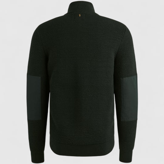 PKC2510322-6027 PME Legend knitwear Zip Jacket Texture Yarn Darkest Spruce / Donkergroen