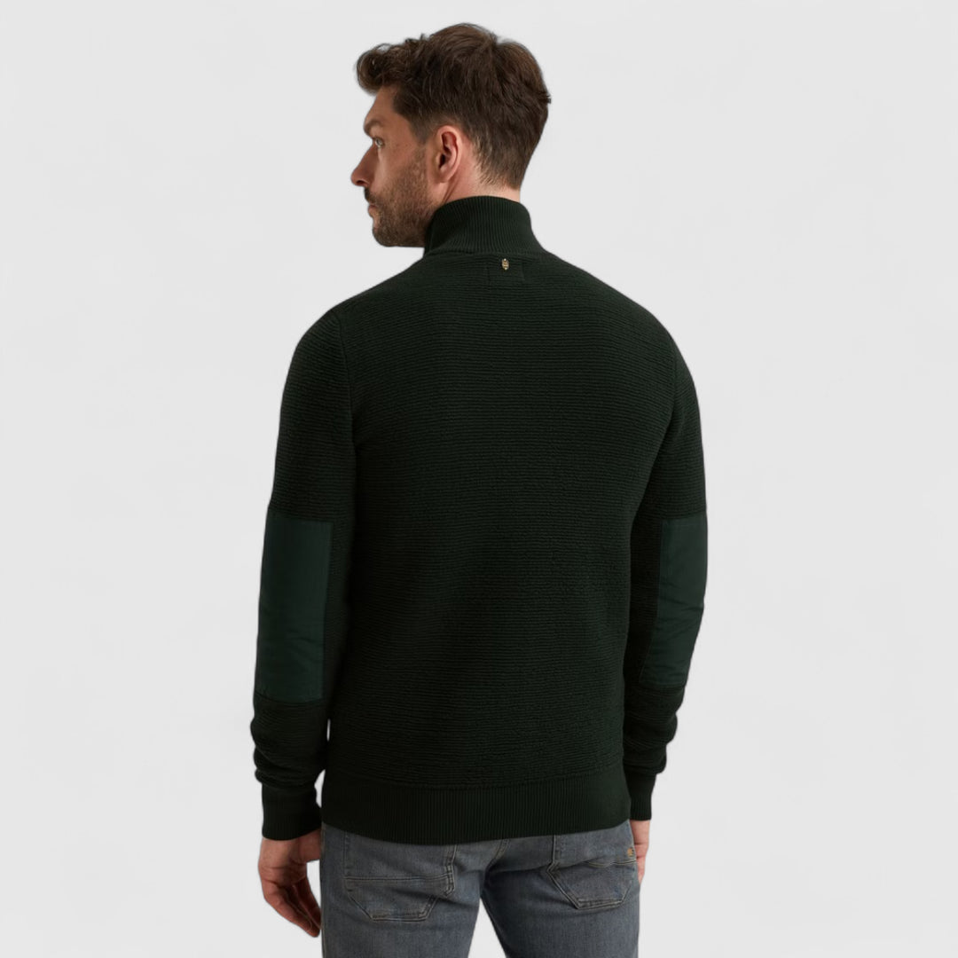 PKC2510322-6027 PME Legend knitwear Zip Jacket Texture Yarn Darkest Spruce / Donkergroen