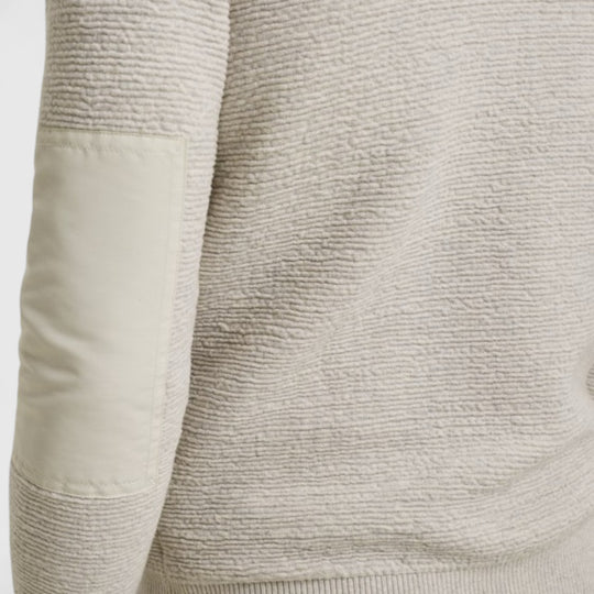PKC2510322-910 PME Legend knitwear Zip Jacket Texture Yarn Bone White Melee / Wit