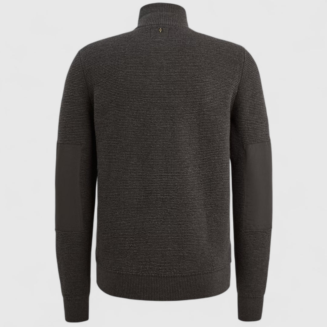PKC2510322-971 PME Legend knitwear Zip Jacket Texture Yarn Dark Grey Melee / Grijs