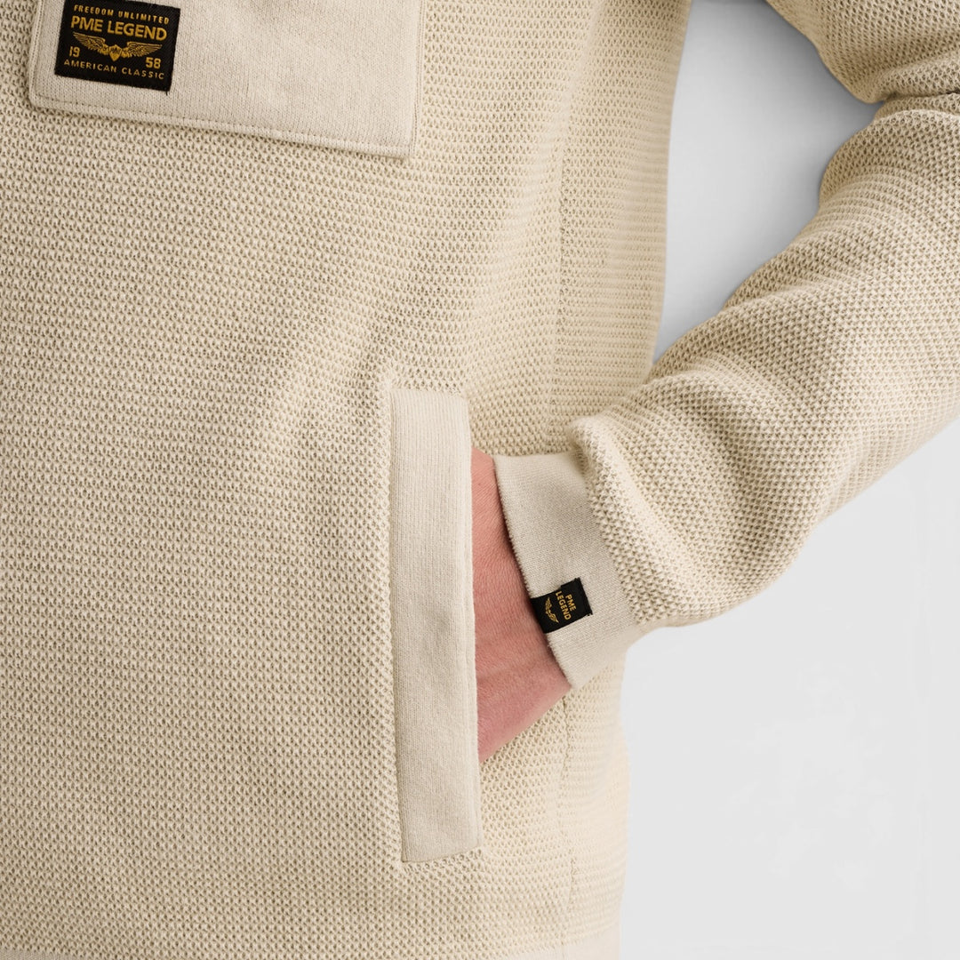 PME Legend Vest Gemixte Structuren met Knoopsluiting