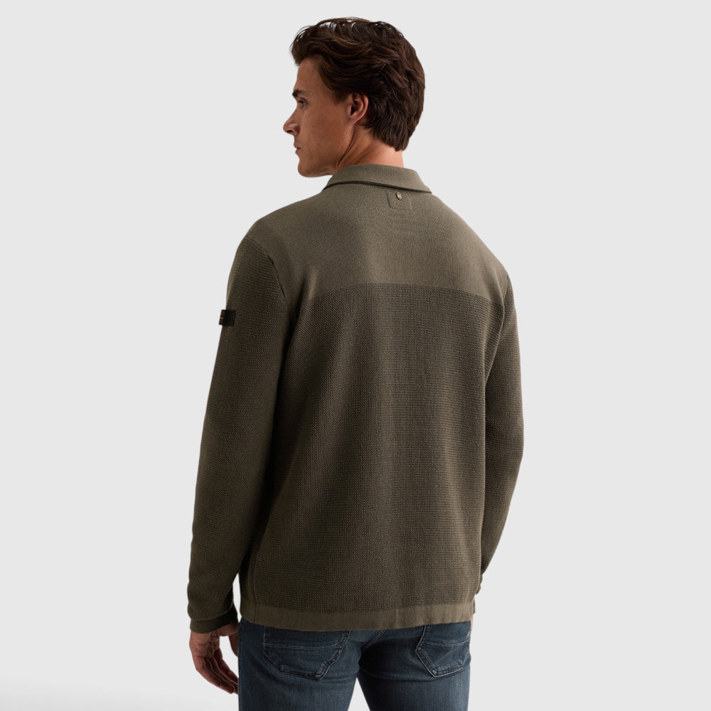 PME Legend Vest Gemixte Structuren met Knoopsluiting
