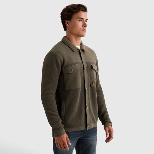 PME Legend Vest Gemixte Structuren met Knoopsluiting