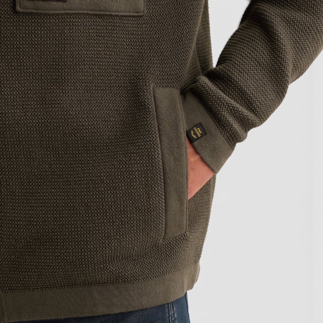 PME Legend Vest Gemixte Structuren met Knoopsluiting