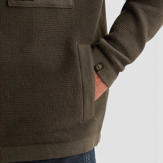 PME Legend Vest Gemixte Structuren met Knoopsluiting