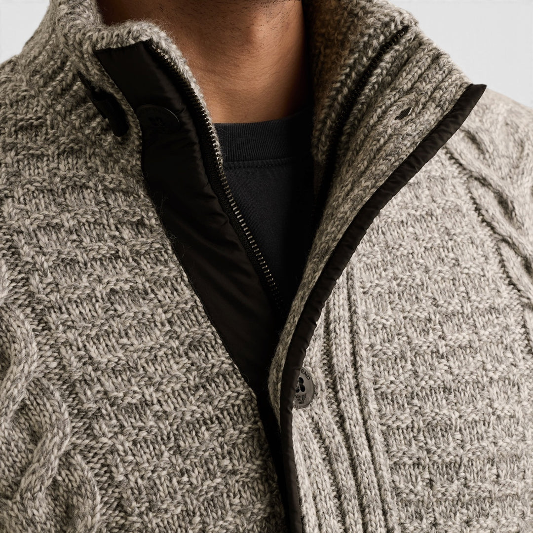 PKC2610359-960 PME Legend Vest Heavy Knit Mixed Yarn Grey Melee / Grijs gemêleerd