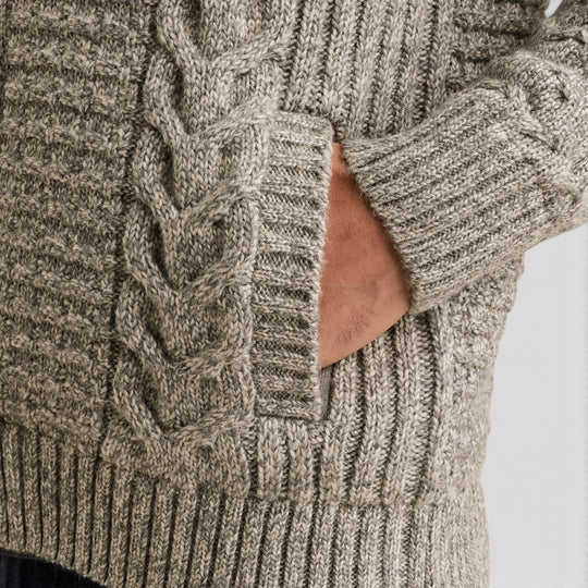 PKC2610359-960 PME Legend Vest Heavy Knit Mixed Yarn Grey Melee / Grijs gemêleerd