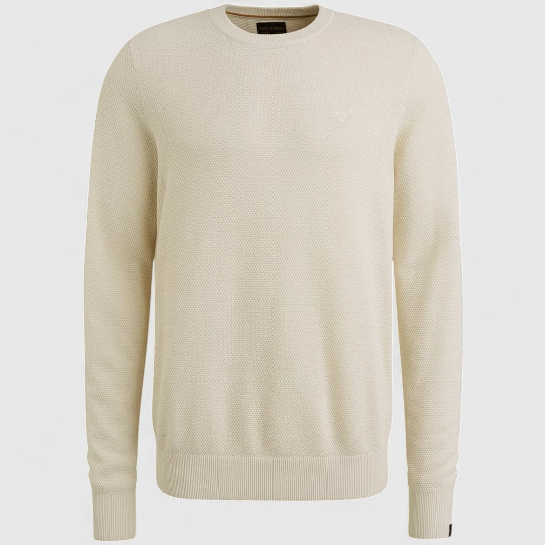 PKW0000334-910 PME Legend Knitwear Cotton Modal Bone White Melee