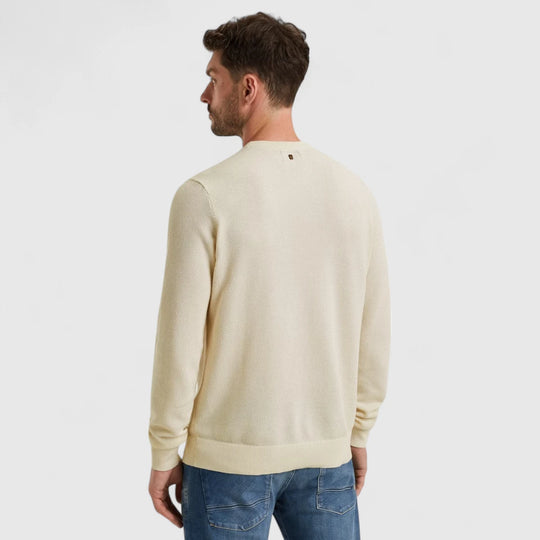 PKW0000334-910 PME Legend Knitwear Cotton Modal Bone White Melee