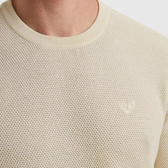 PKW0000334-910 PME Legend Knitwear Cotton Modal Bone White Melee