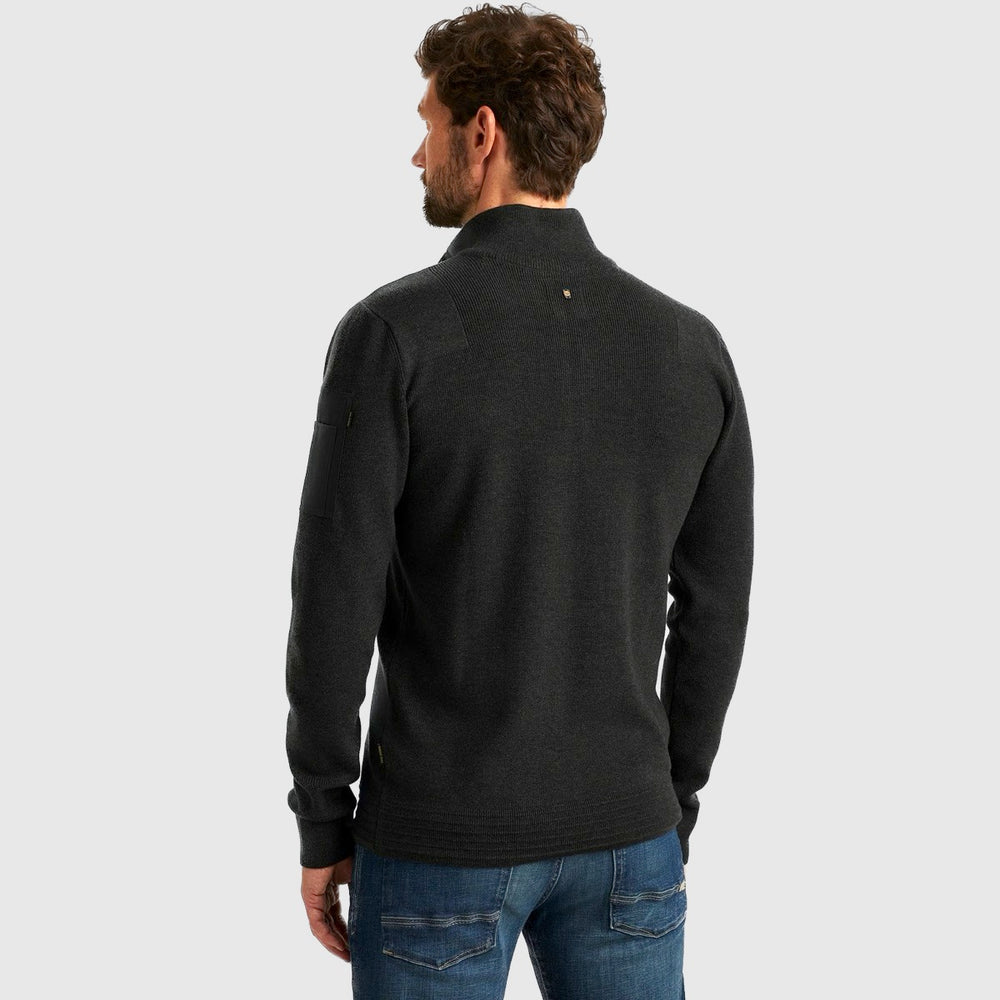 Half Zip Collar Cotton Knit