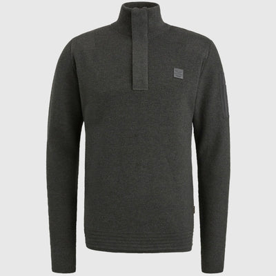 pkc2309322 996 half zip collar cotton knit pme legend antracite melee