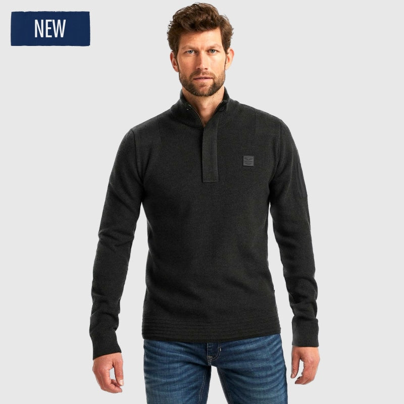 Half Zip Collar Cotton Knit Truien