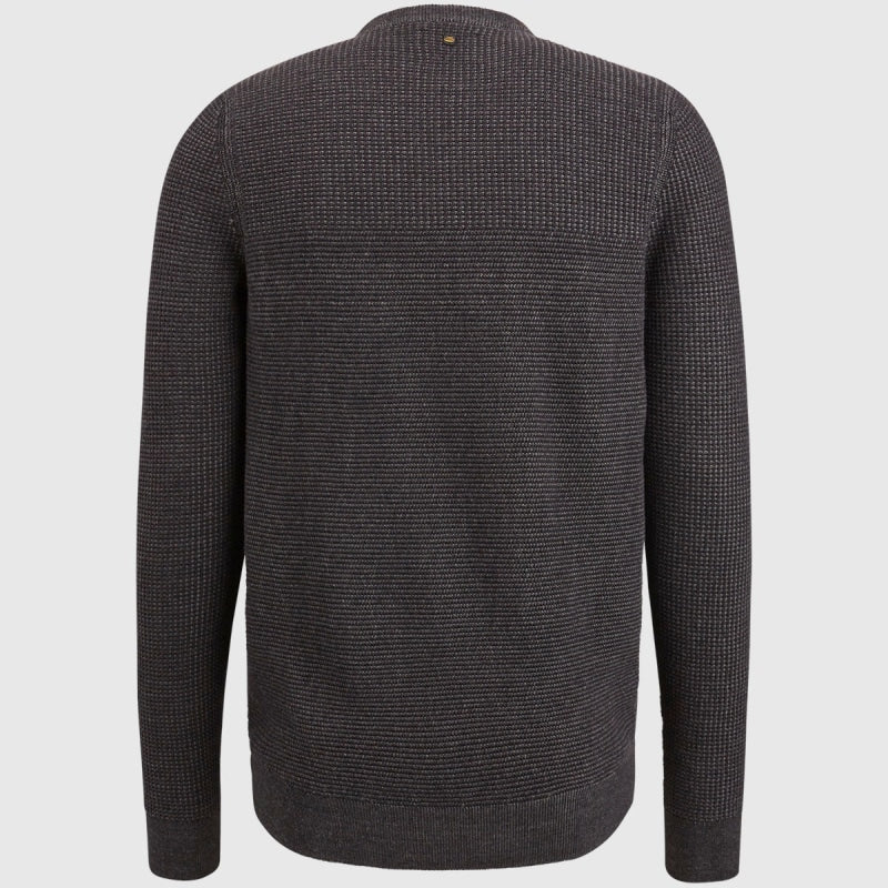 pkw2310300 9139  crewneck cotton plated pme legend trui black onyx backk