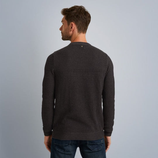 pkw2310300 9139  crewneck cotton plated pme legend trui black onyx crop3