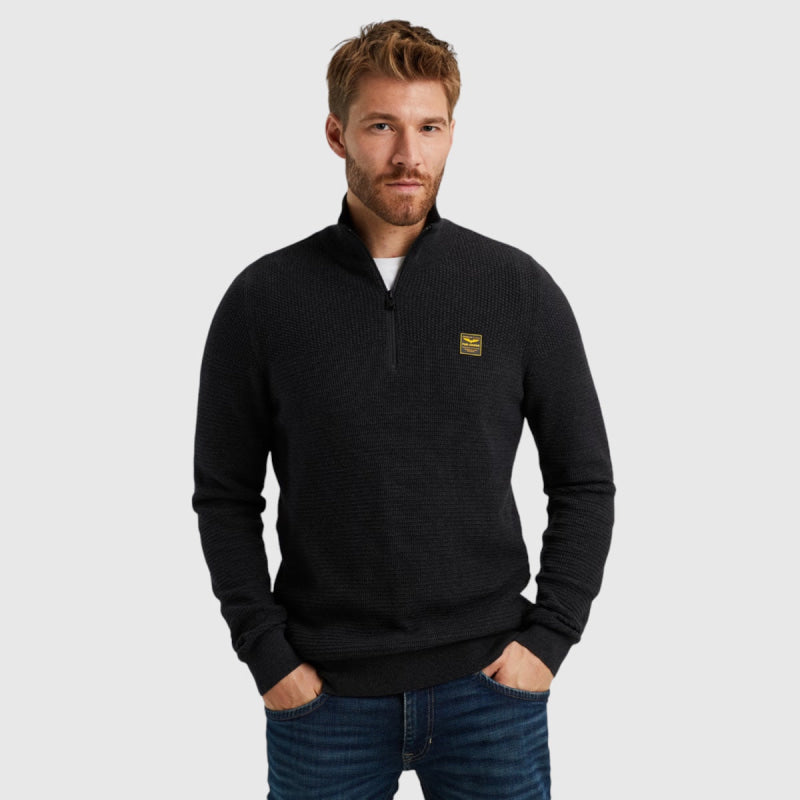 Pme Legend Half Zip Collar Cotton Mouline Truien